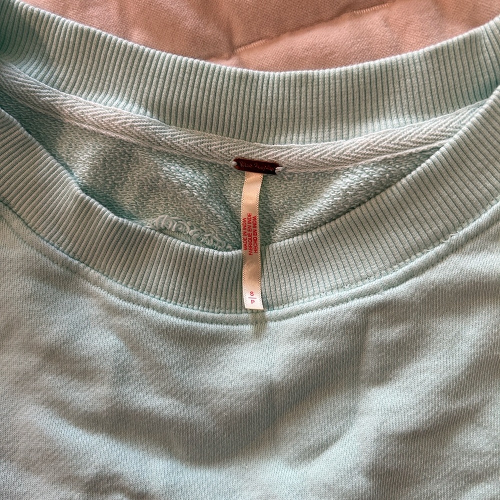 Free People Cropped Oversized Sweatshirt